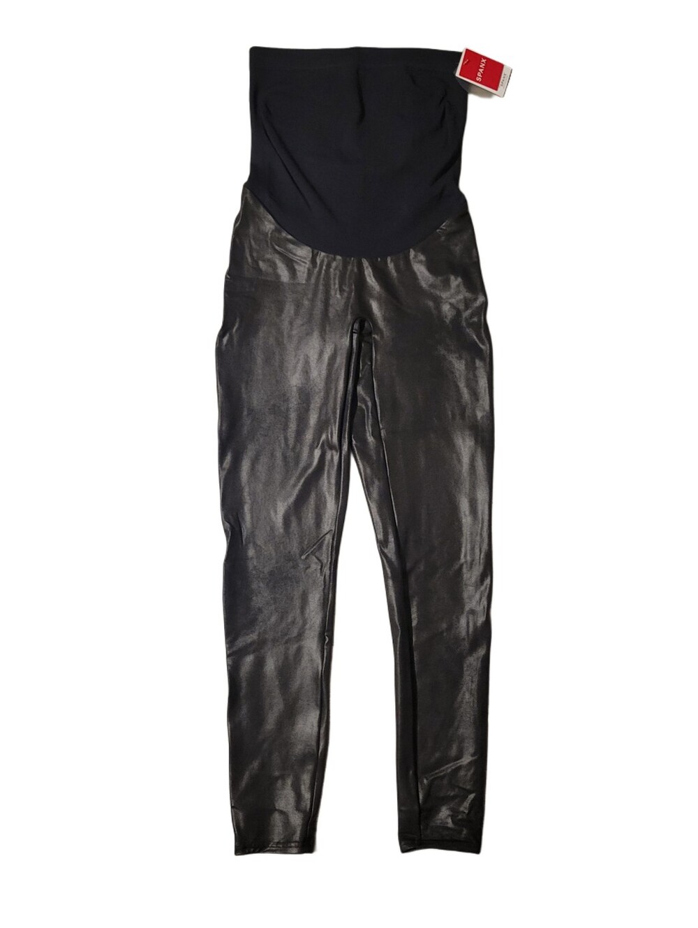 SPANX Maternity Faux Leather Leggings with Stretch Waistband NWT Size Large